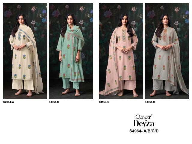 Ganga deyza 4964 wholesale dress material thrissur